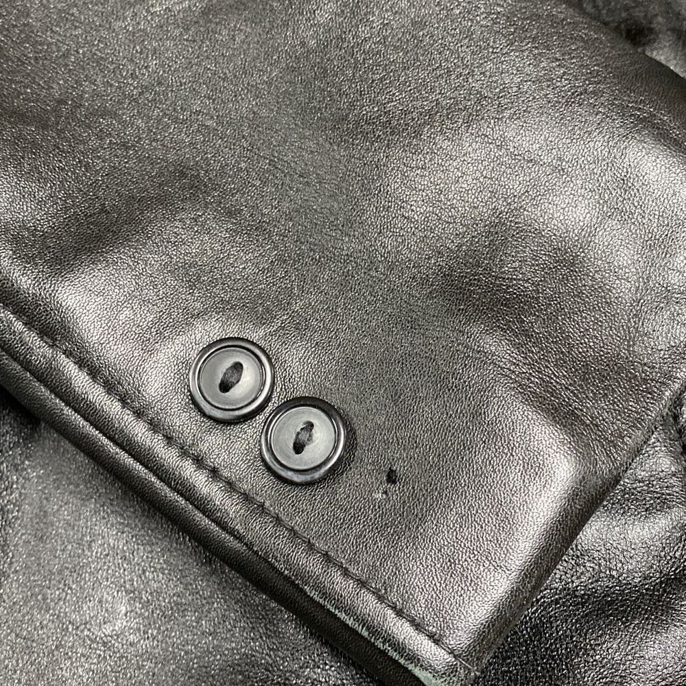 Cache Black Leather Jacket Size Small - Picture 6 of 9